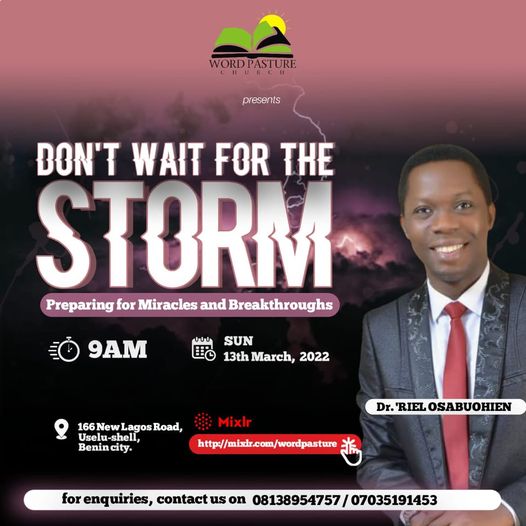 Don’t Wait For The Storm – Preparing For Miracles and Breakthroughs